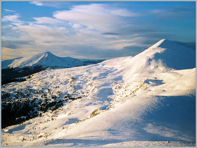 photo "Winter Goverla and Petros munt`s" tags: landscape, mountains, winter