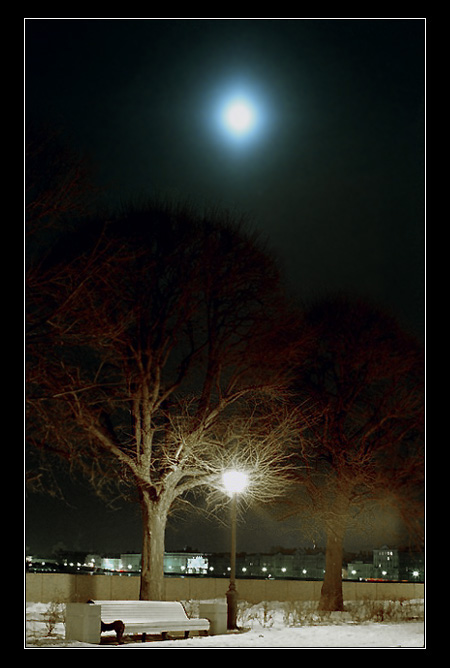 photo "Me and my Moon" tags: landscape, winter
