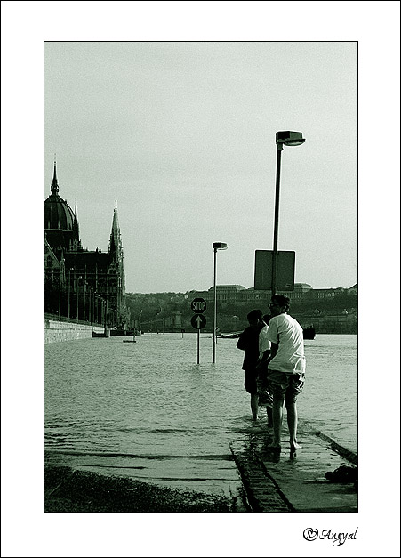 photo "Budapest. Flood of Danube." tags: genre, reporting, 