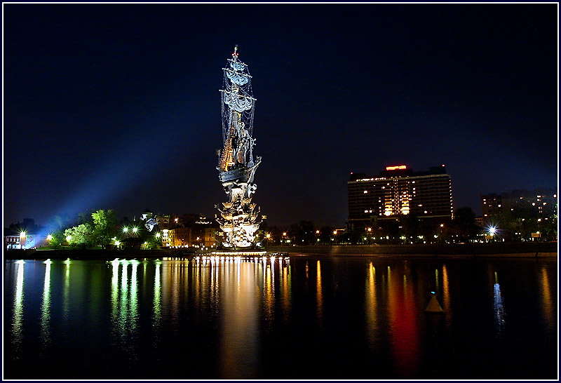 photo "Strange Moscow:)" tags: landscape, architecture, night