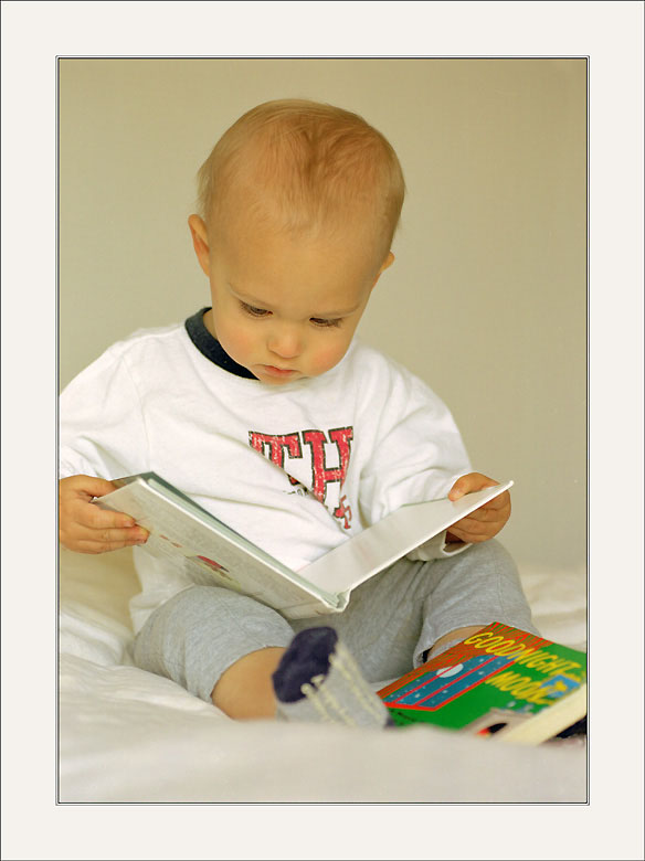 photo "My first Book" tags: portrait, children