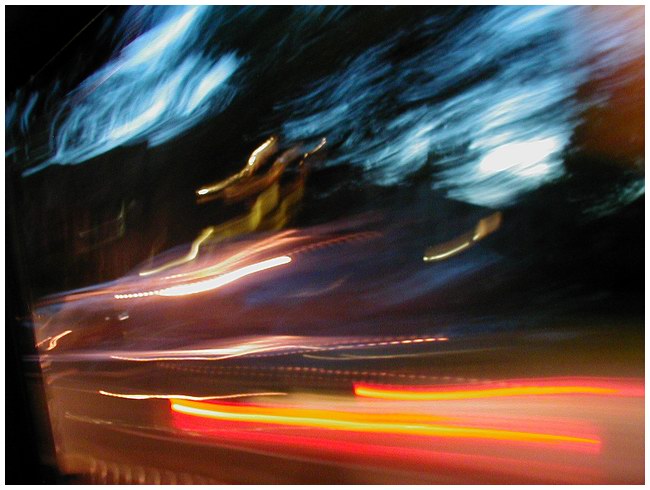 photo "Night, Highway, Slow shutter" tags: genre, abstract, 