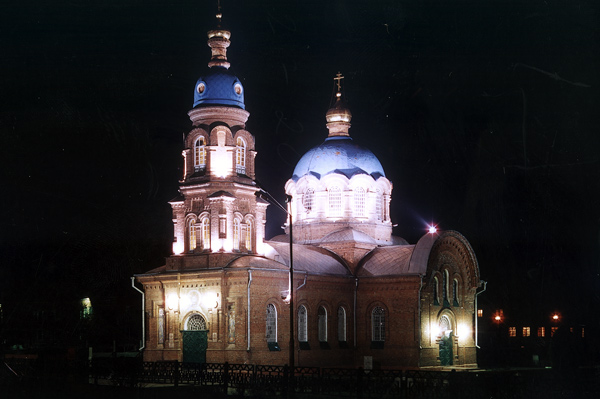 photo "In the night church aging start;put..." tags: architecture, landscape, night