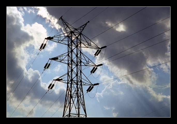 photo "Perturbing High-Tension" tags: architecture, landscape, clouds