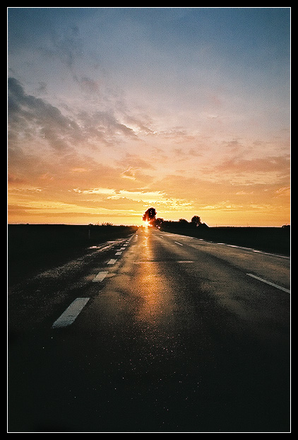 фото "Landscape on the road" метки: пейзаж, закат