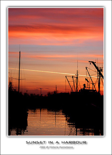 photo "Sunset in a harbour - 7" tags: landscape, sunset, water