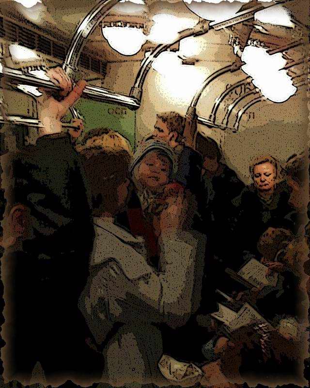 photo "In the subway. From a series of the graphics" tags: genre, montage, 