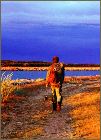 photo "sunset fishing" tags: landscape, portrait, man, sunset