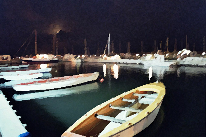 photo "Night at the marina" tags: landscape, night