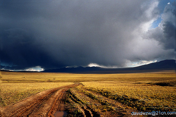 фото "A sunset before a snowstorm" метки: пейзаж, закат, облака