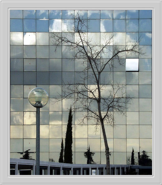 photo "Lamp-tree-geometrical etude" tags: abstract, architecture, landscape, 
