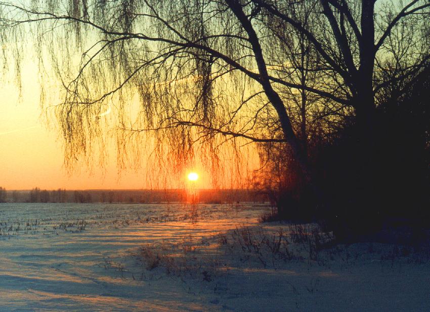фото "Зимний восход - 5" метки: пейзаж, закат, зима