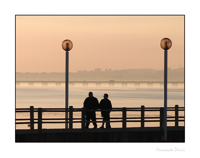 photo "Taking a walk" tags: landscape, genre, sunset