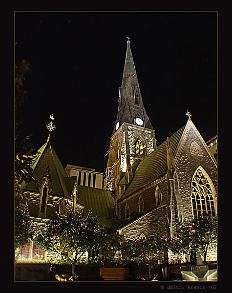 фото "Montreal. Cathedrale Christ Church" метки: архитектура, пейзаж, ночь