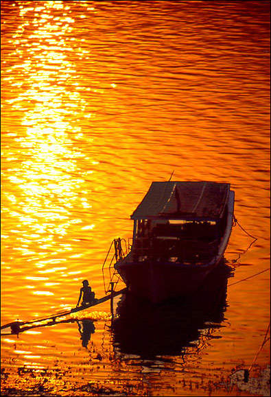 photo "Irrawaddy Sunset" tags: travel, landscape, Asia, sunset