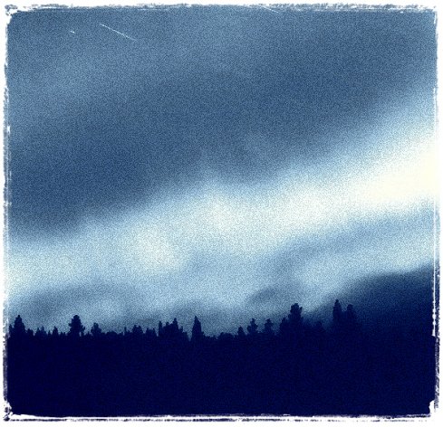 photo "blue Northernlight in southern part of Norway" tags: landscape, montage, 