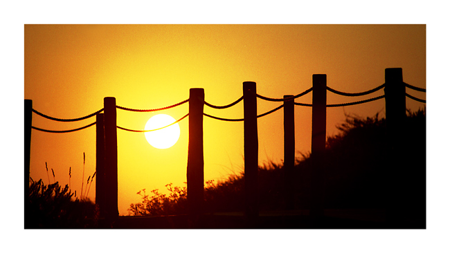photo ""Hanging sun"" tags: landscape, sunset