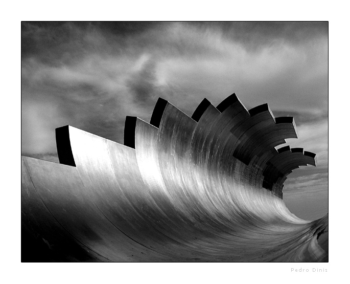 photo "Metal wave" tags: abstract, black&white, 
