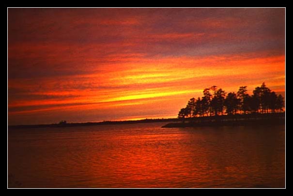 photo "Red and Yellow" tags: landscape, sunset, water