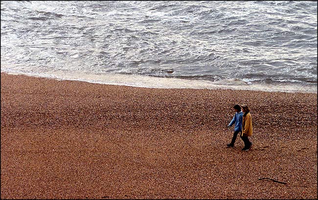 photo "Walking on the beach" tags: landscape, winter