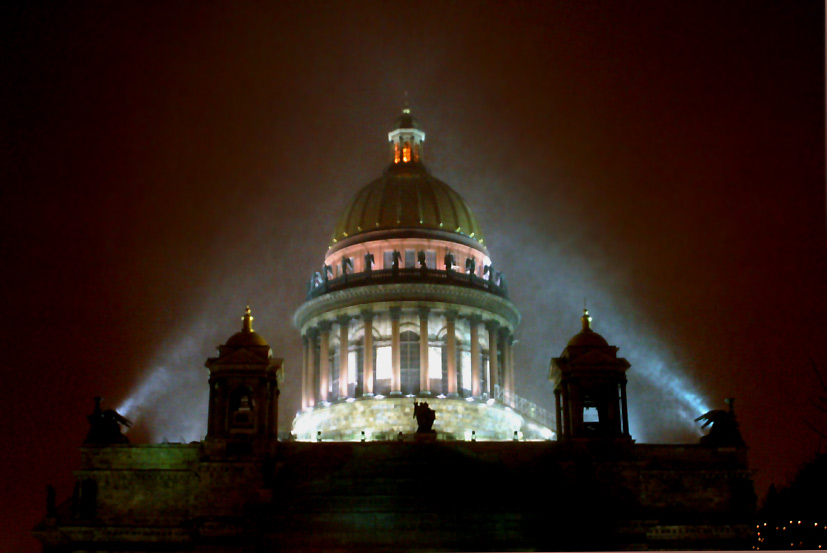 photo "Blizzard in St. Petersburg: St. Isaak cathedral" tags: architecture, landscape, 