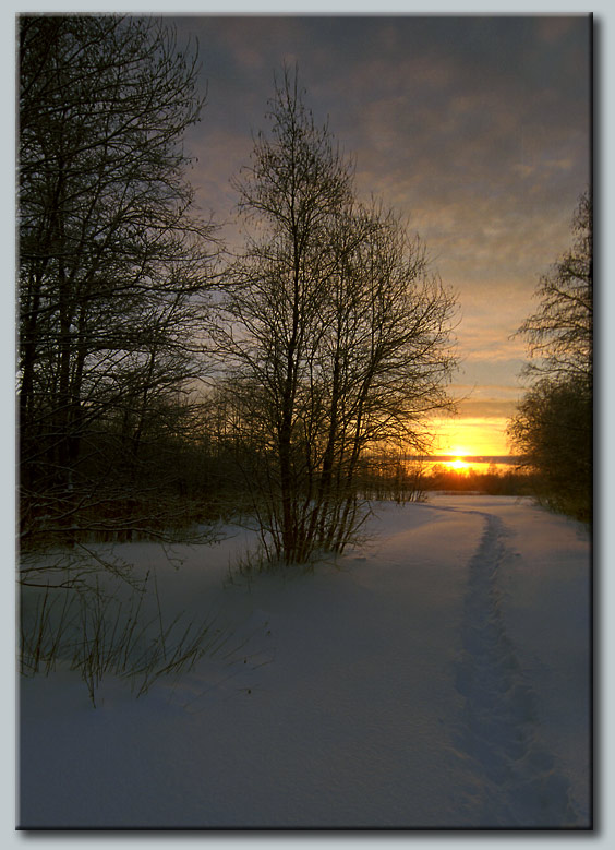 photo "Untitled photo" tags: landscape, sunset, winter