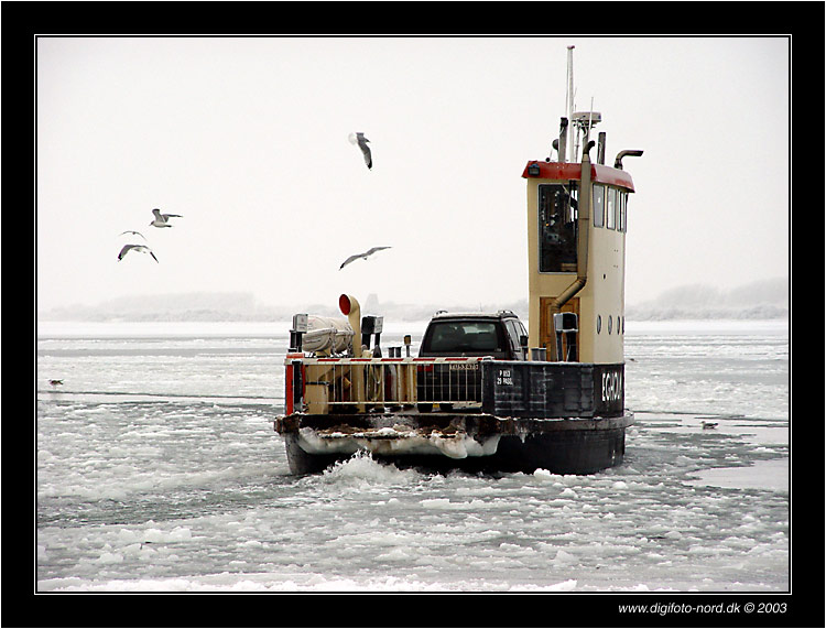 photo "ferry in mist" tags: landscape, water, winter