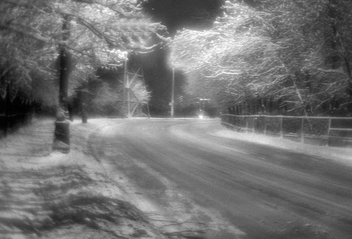 фото "Ночной сюжет" метки: черно-белые, пейзаж, зима