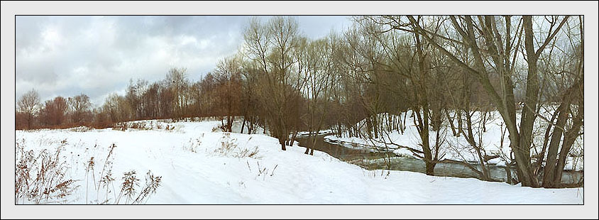 photo "Vicinities of the river Jauzy." tags: landscape, water, winter