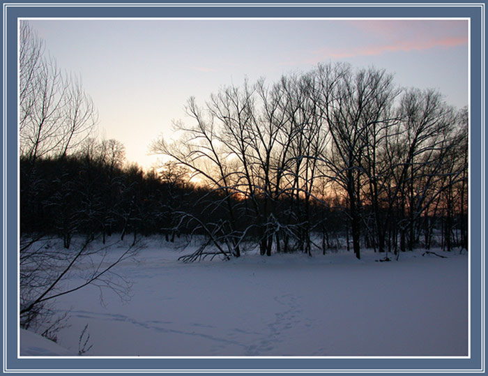 photo "Winter evening" tags: landscape, sunset, winter