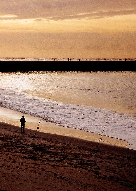 photo "ocre" tags: landscape, sunset, water