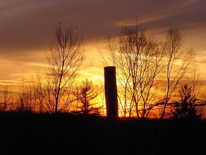 photo "Fencepost Sunset" tags: landscape, nature, sunset