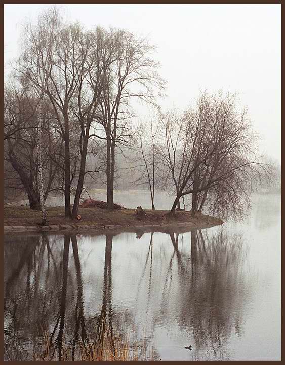 photo "Vertical symmetry - inter-season period" tags: landscape, autumn, water