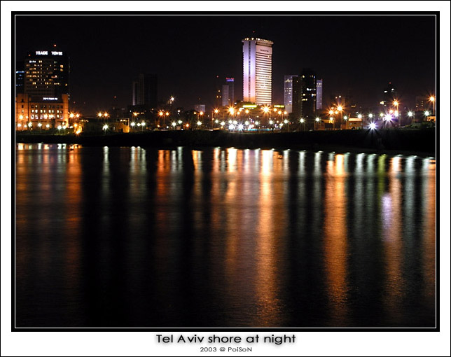 photo "Tel Aviv shore at night" tags: landscape, mountains, night