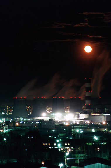 photo "Industrial lunar landscape" tags: architecture, landscape, night