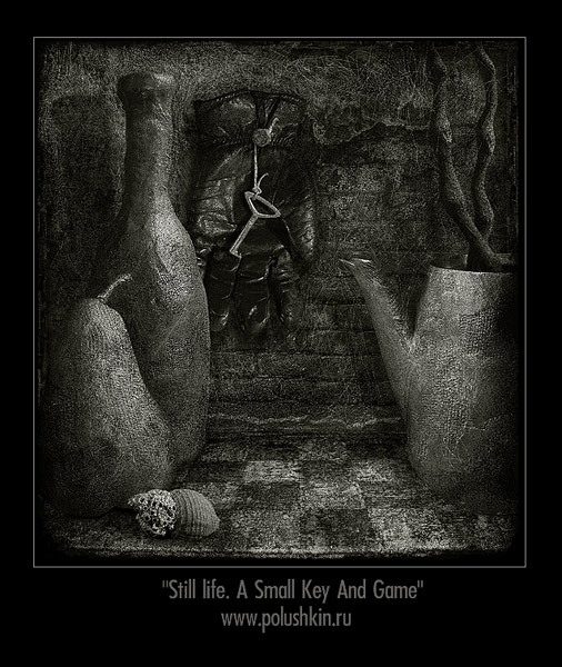 photo "Still life. A Small Key And Game.tif" tags: montage, still life, 