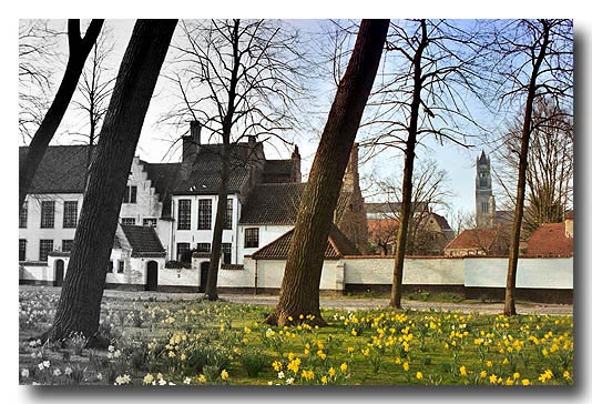 photo "Bruges, beguinage" tags: architecture, travel, landscape, Europe