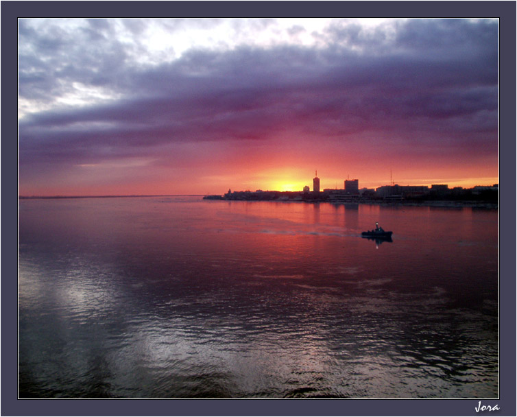 фото "закат в Архангельске" метки: пейзаж, вода, закат