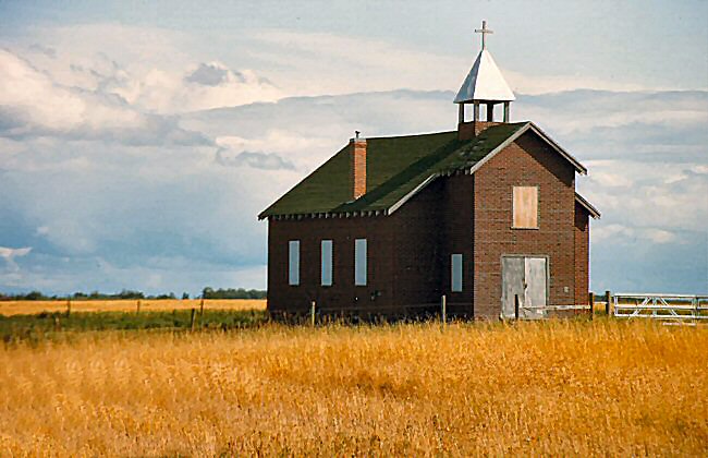 фото "Old Prairie Church" метки: архитектура, пейзаж, лето