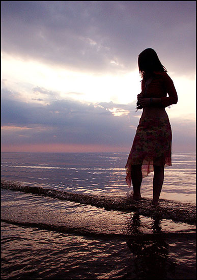photo "Past" tags: landscape, sunset, water