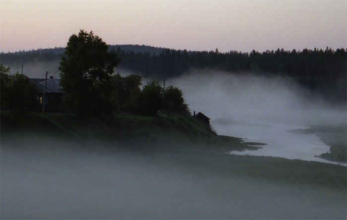 photo "Evening, fog" tags: landscape, night, sunset