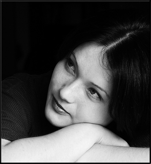 photo "**_**" tags: portrait, black&white, woman