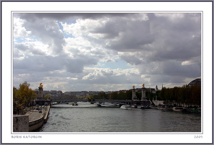 photo "Seine river" tags: landscape, clouds, water