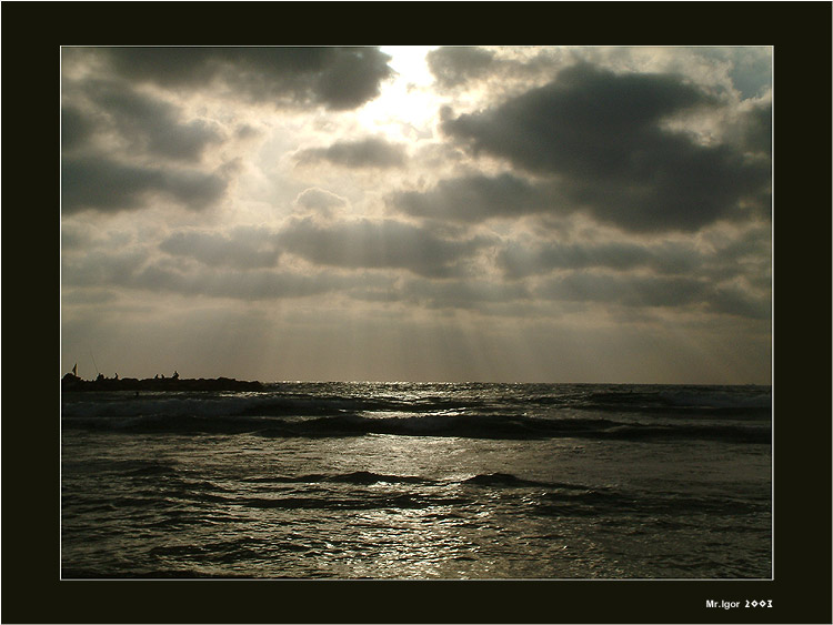 photo "Rays" tags: landscape, sunset, water