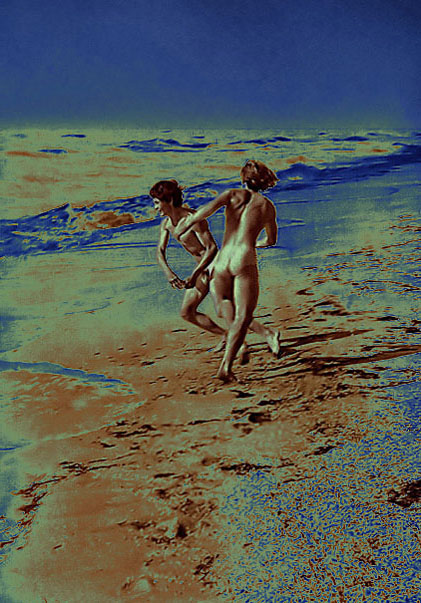 photo "Easy Running At The Sea Edge, 1970-s" tags: montage, genre, 