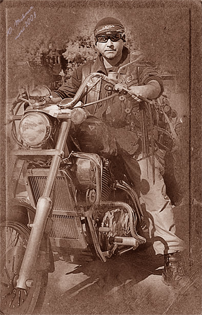 photo "Egor, the biker" tags: portrait, montage, man