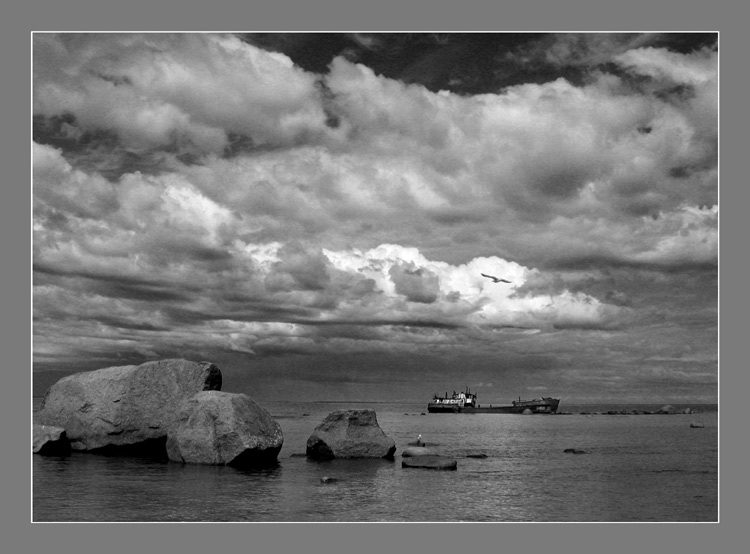 photo "Sad harbour" tags: landscape, clouds, water