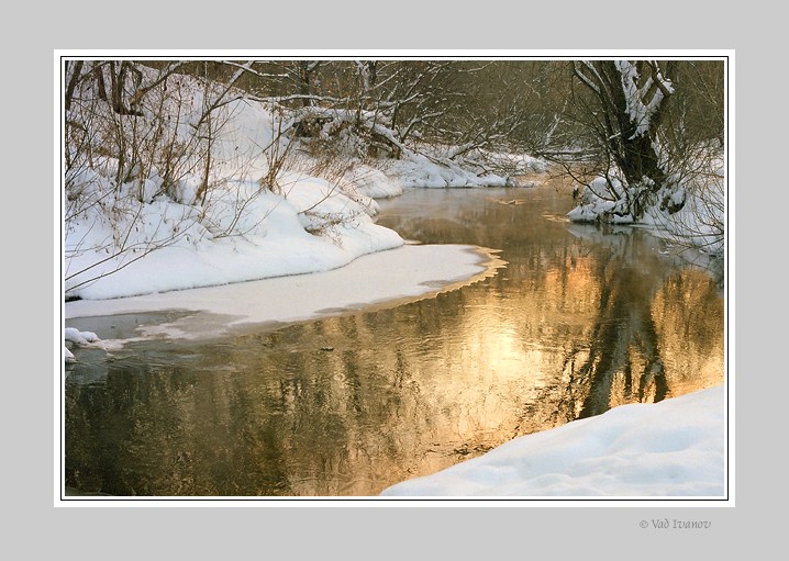 photo "Golden snake-river" tags: landscape, water, winter