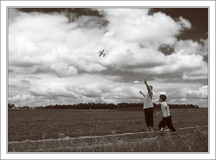 photo "Start of the plane" tags: genre, black&white, 