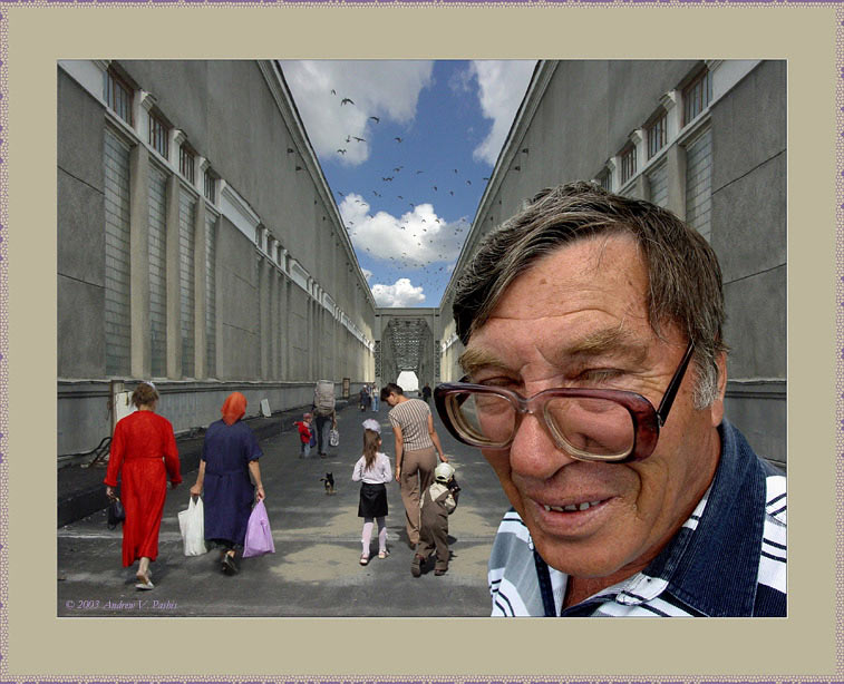photo "Birds above hydroelectric power station" tags: montage, 